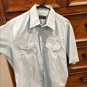 Men's Light Blue Short Sleeve Shirt